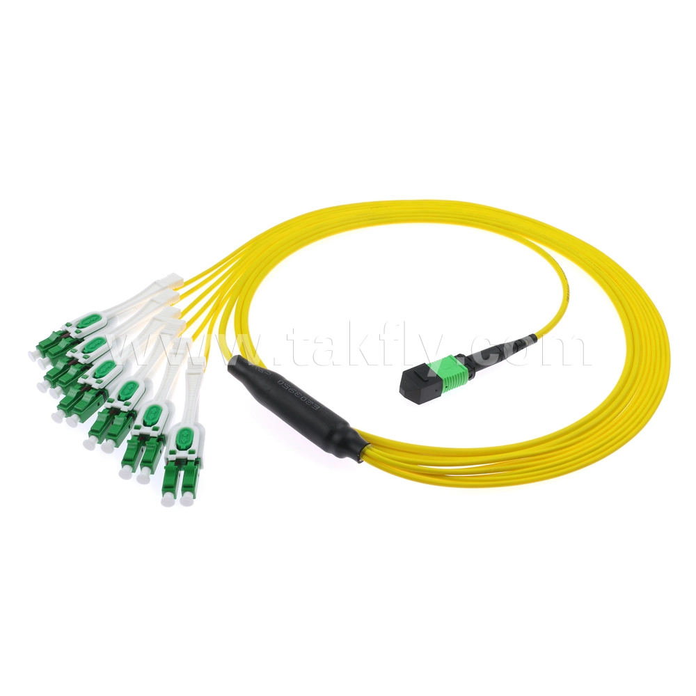 Low Insert Loss Elite Type 12 Fiber Singlemode MPO to LC Bunch Cable