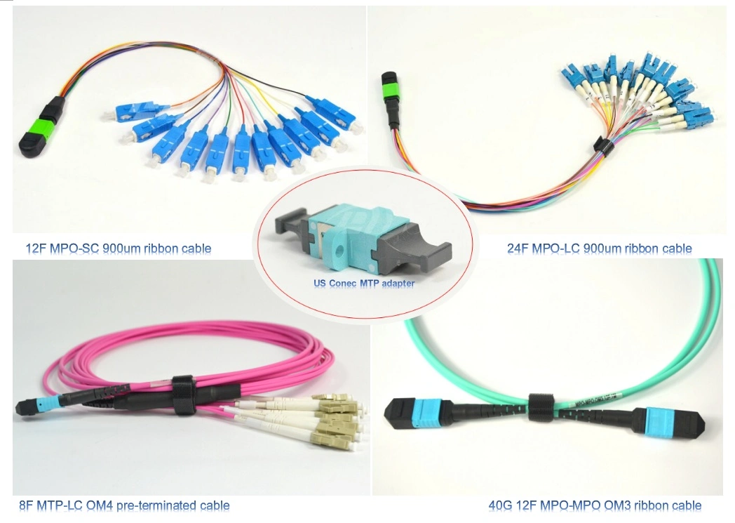 12 Fiber Breakout Multi-Fiber 40g Om3 MTP PRO Connectors LC Fan out MPO Cable