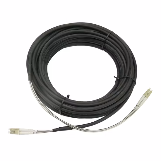 屋外組み立てドロップ ケーブル、単信二重 FTTH パッチ ケーブル、Sc-APC コネクタ、光ファイバー パッチ コード、ピグテール