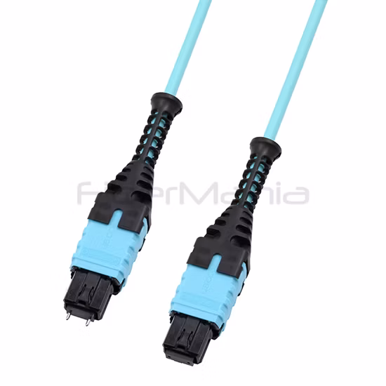 MTP オス - MTP メス トランク ケーブル アセンブリ、12 コア、A 極、OM5 50/125、100G